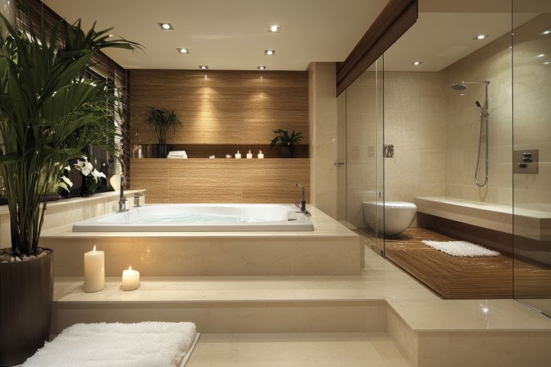 Contemporary Bathroom with Bathtub